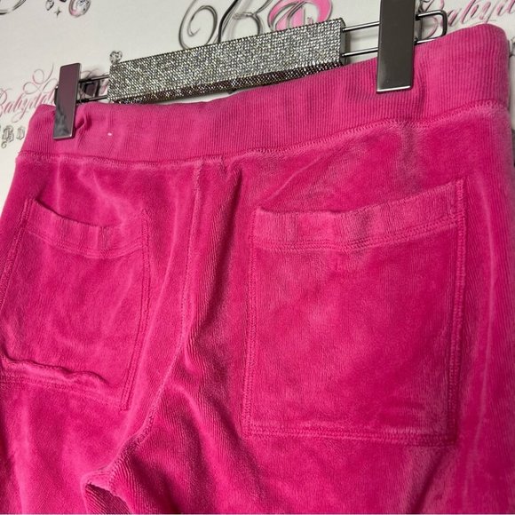 Victoria secret pink pants velour velvet pockets on bum pink with sparkly sequin - Picture 3 of 13